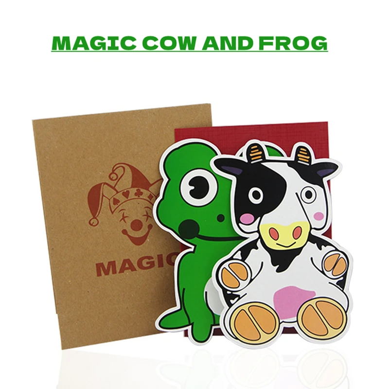 New Cow And Frog Swap Magic Stage Interactive Show Empty Bag Empty Box Out Magic Prop Tricks Cartoon Magic Toys