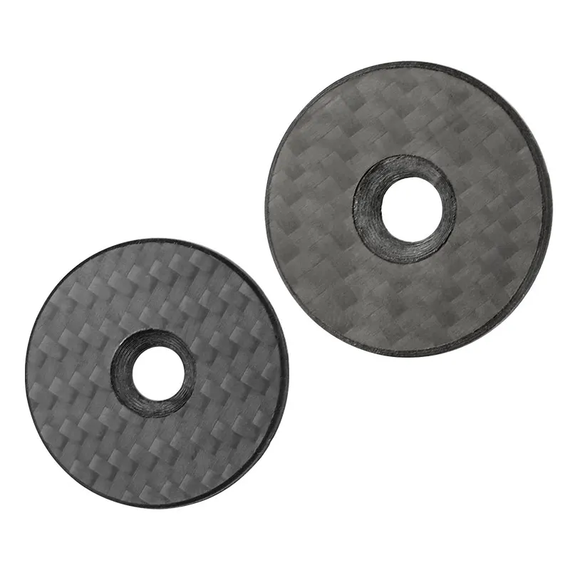 Capuchon de casque de vélo en Fiber de carbone, 28.6mm ou 31.8mm, 1-1/8 "1-1/4", tige de fourche supérieure 3K, couverture mate, accessoires de casque de vélo