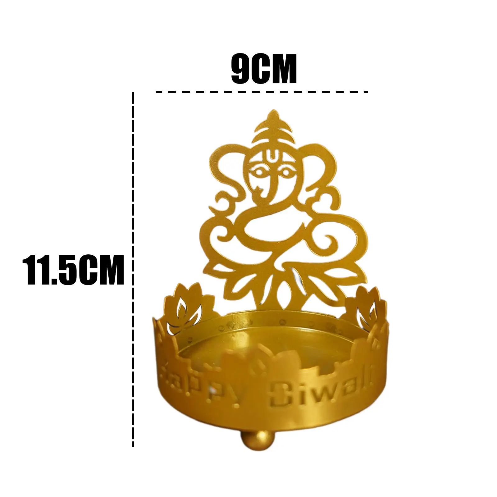Cup Candle Holder Shadow Hollow Carved Ghee Lamp Holder, Candlestick for Desktop Decoration