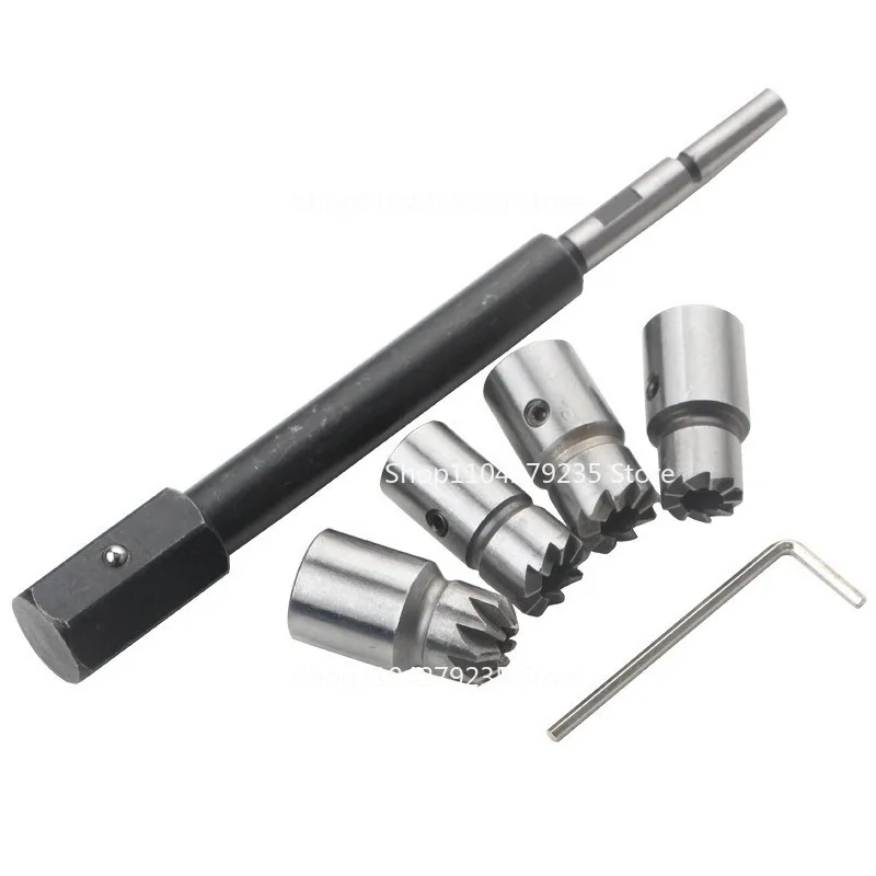 

6pcs Fuel Injector Seat Reamer Cleaner Tool Injector Base Repair Remover Kit