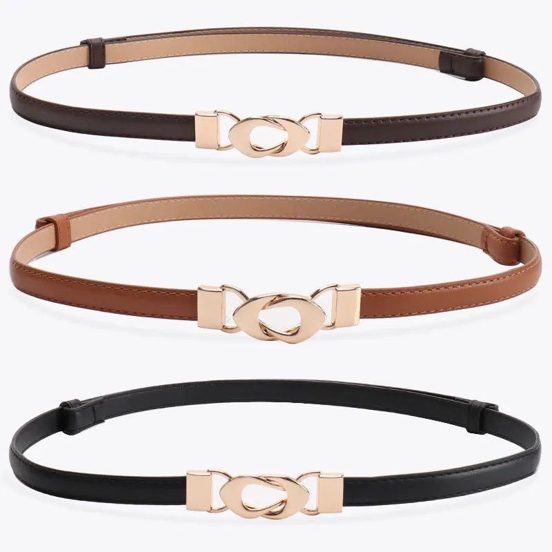 قطعة واحدة من حزام رفيع قابل للتعديل على الموضة البسيطة للملابس الرسمية وحزام مزخرف للملابس اليومية المطابقة #1