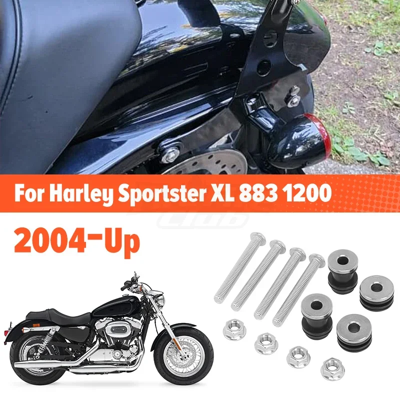 Docking Hardware Kit Backrest Sissy Bar Mounting Hardware Set For Harley Sportster XL883 XL1200 883 1200 2004-2017 Motorcycle
