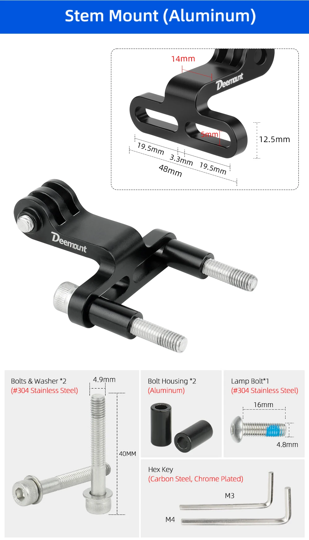 Adapter für CateEyp VOLT AMMP Fahrrad-Scheinwerferhalterung, passend für GoPro-Kamera-Adaption, Gabelschaft, Helm, Installationshalter, Clip – Detail 9