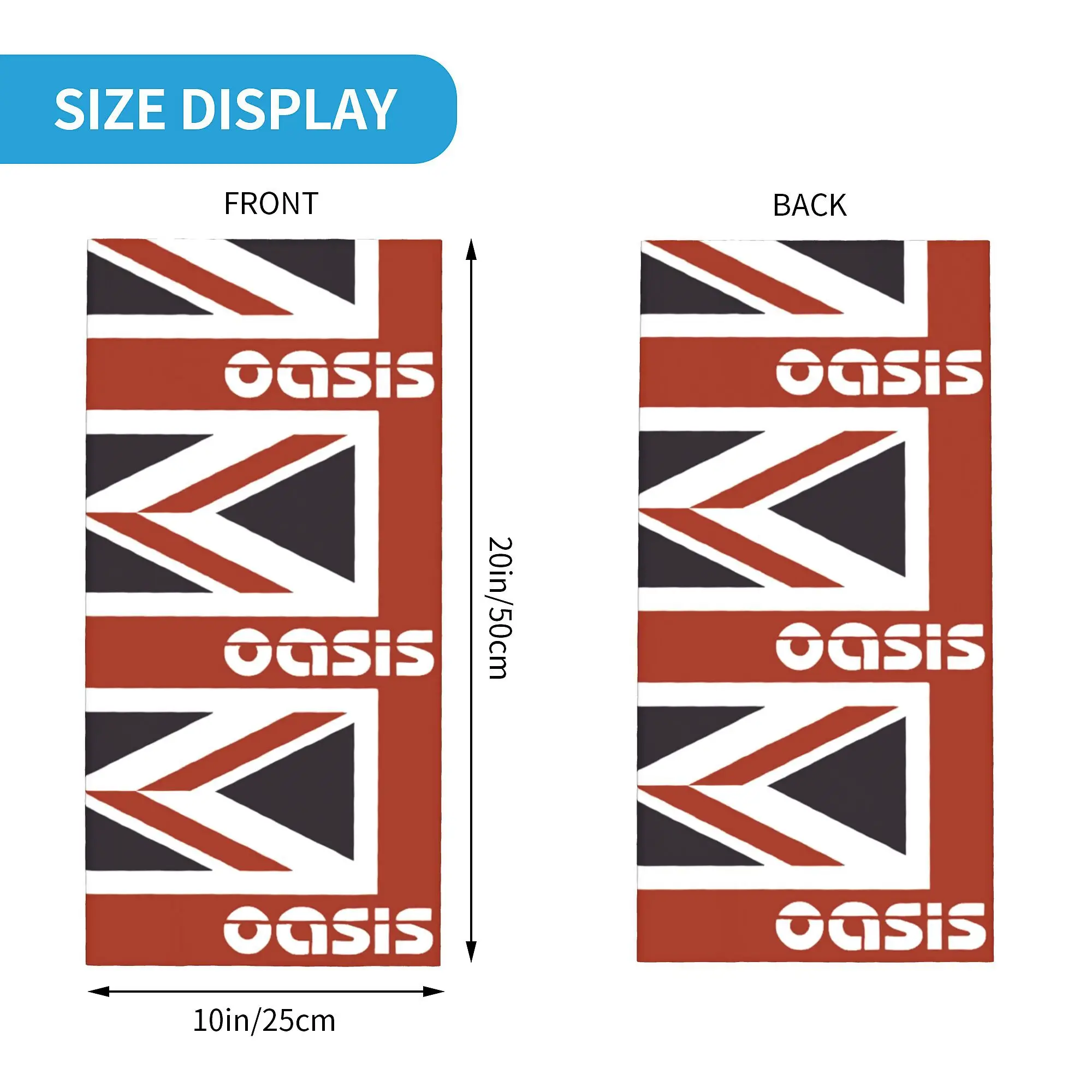 Custom Oasis Oasis  Heavy British Winter Headband Neck Warmer Women Men Ski Hunting Tube Scarf  Face Bandana Gaiter