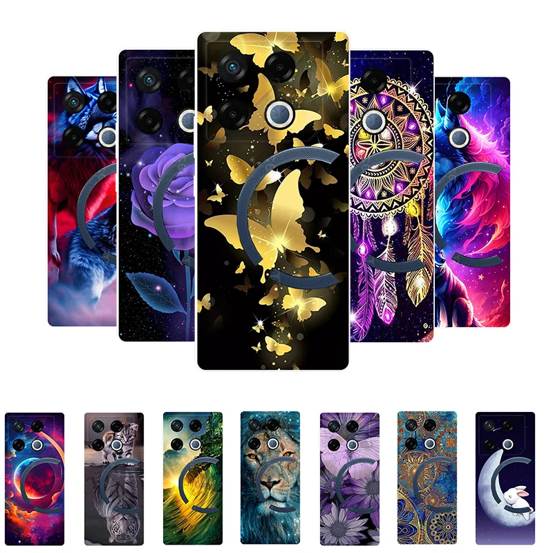 Black Silicone Case for Infinix GT 20 pro, Butterfly Soft TPU Back Cover for Infinix GT20 pro gt20pro x6871 Phone  Case