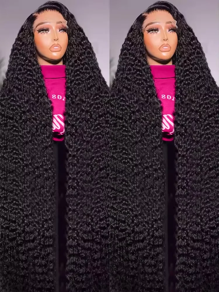 

Luvkiss 300 Density 13X6 HD Lace Front Human Hair Wig 30 32 40 Inch Curly Brazilian Deep Wave Lace Frontal Wigs For Women