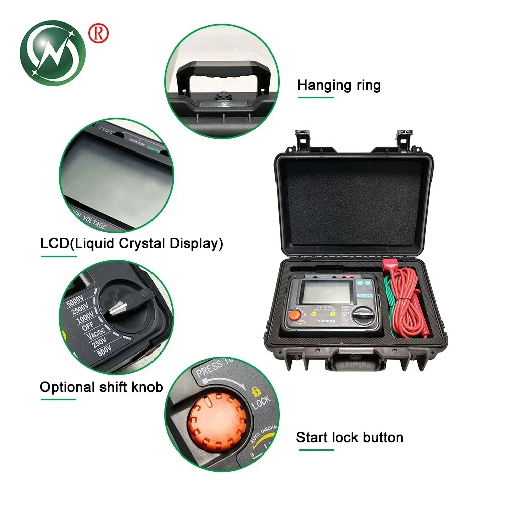 High accuracy high voltage insulation meter insulation resistance tester 10kv