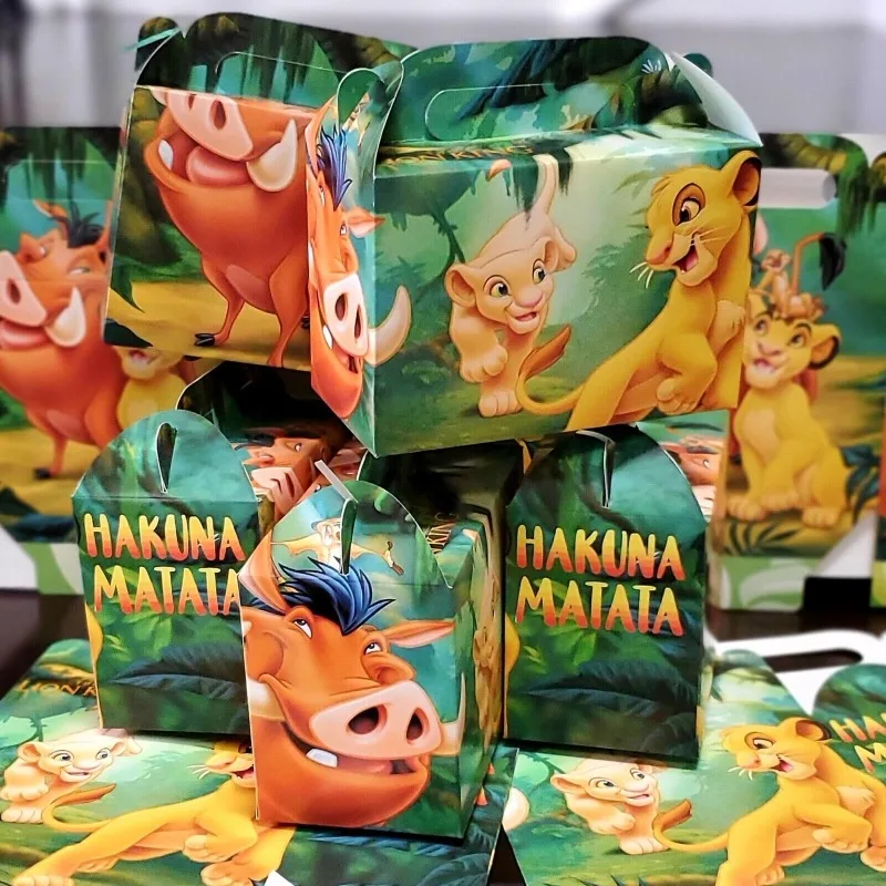 Disney The Lion King Theme Surprise Gift Candy Goodie Box Kids Halloween Party Favor DIY Treasure Birthday Party Decorations