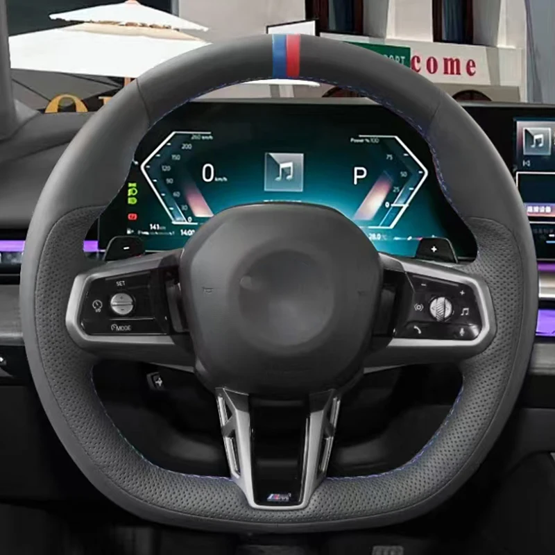 

Оригинальный чехол на руль Nappa сшитый вручную для BMW M5 для BMW 5 серии M Sport 420i 2023-2025, автомобильная пленка на руль для BMW
