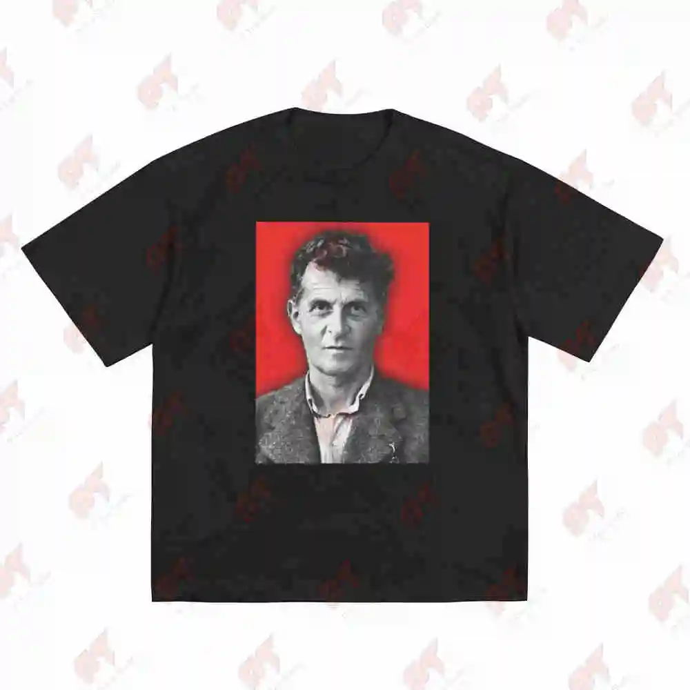 Ludwig Wittgenstein Artwork Portrait Short Sleeve Tee 100% Cotton T-Shirt