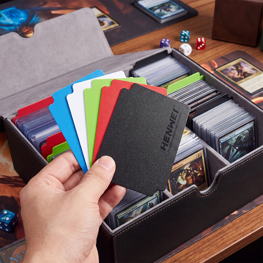 5pcs/pack Card Dividers Matched Thick Colorful Sanded Trading Card Separators Portable Game Card Box Organizer Inserts Gifts