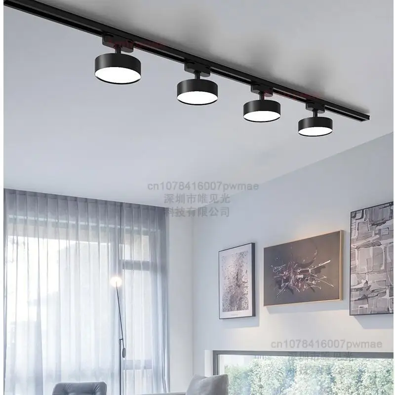 2 Wires Set LED Track Light 7W 12W 18W Aluminum COB Spotlight Home Lighting Ceiling Lamp Kitchen Clothing Foyer Rail Spot Lights