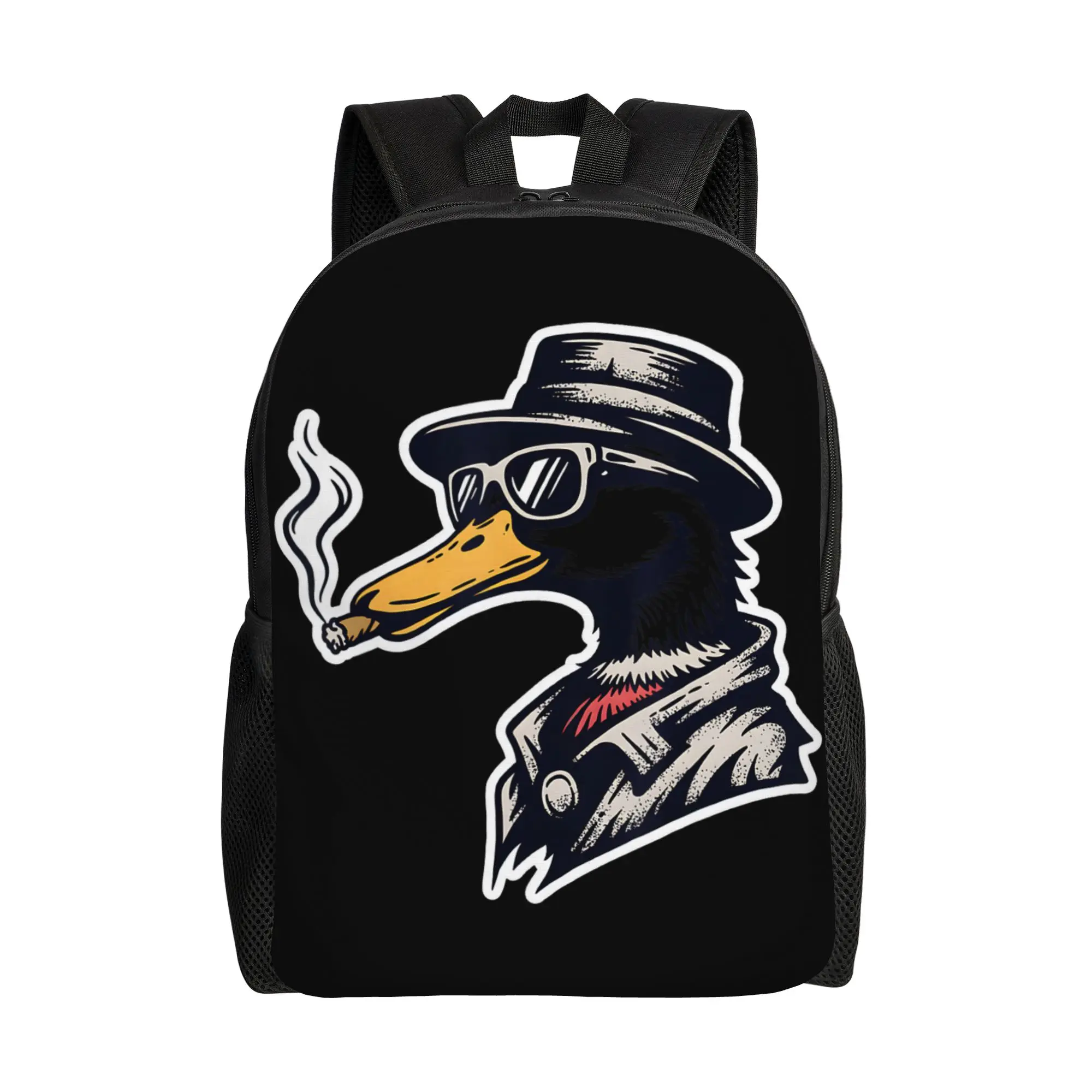 

Funny Mallard Duck Smoking Cigarette Meme Backpack Student Big Backpacks Polyester Casual School Bags College Custom Rucksack
