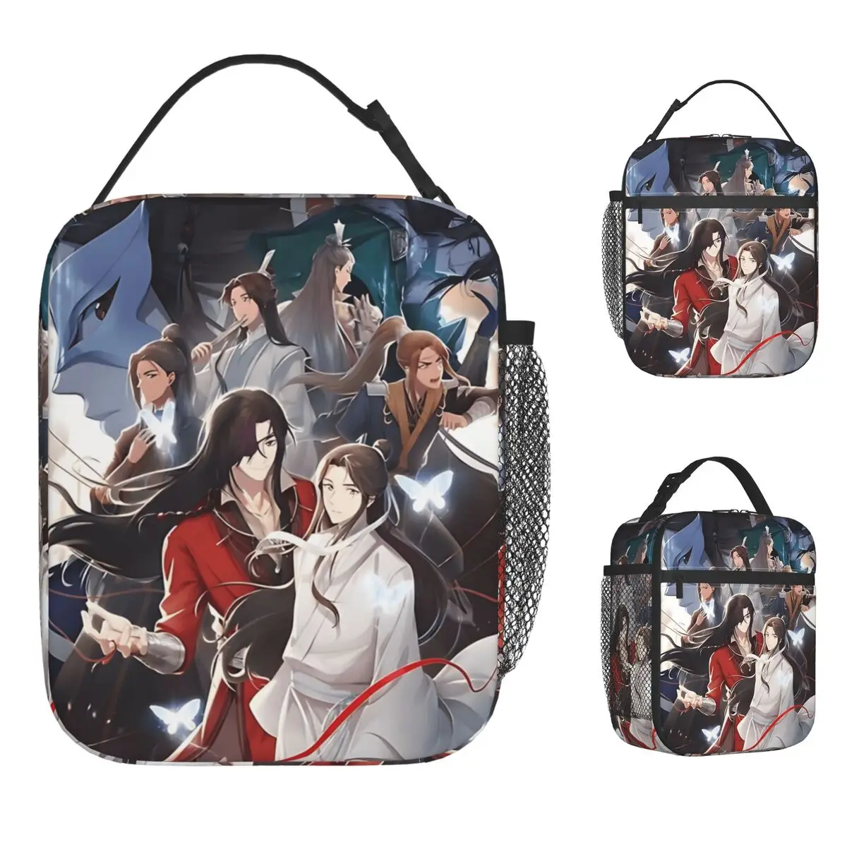 

Сумка для обеда Heaven Official's Blessing TGCF, удобная коробка для завтрака, женская сумка-холодильник с принтом для пикника, повседневная водонепроницаемая сумка-тоут для еды