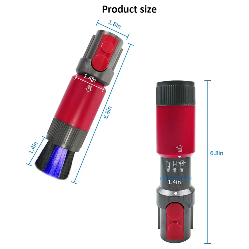 Acessório de substituição do aspirador, Escova de poeira Traceless, Fit para Dyson V7, V8, V10, V11, V15 Part