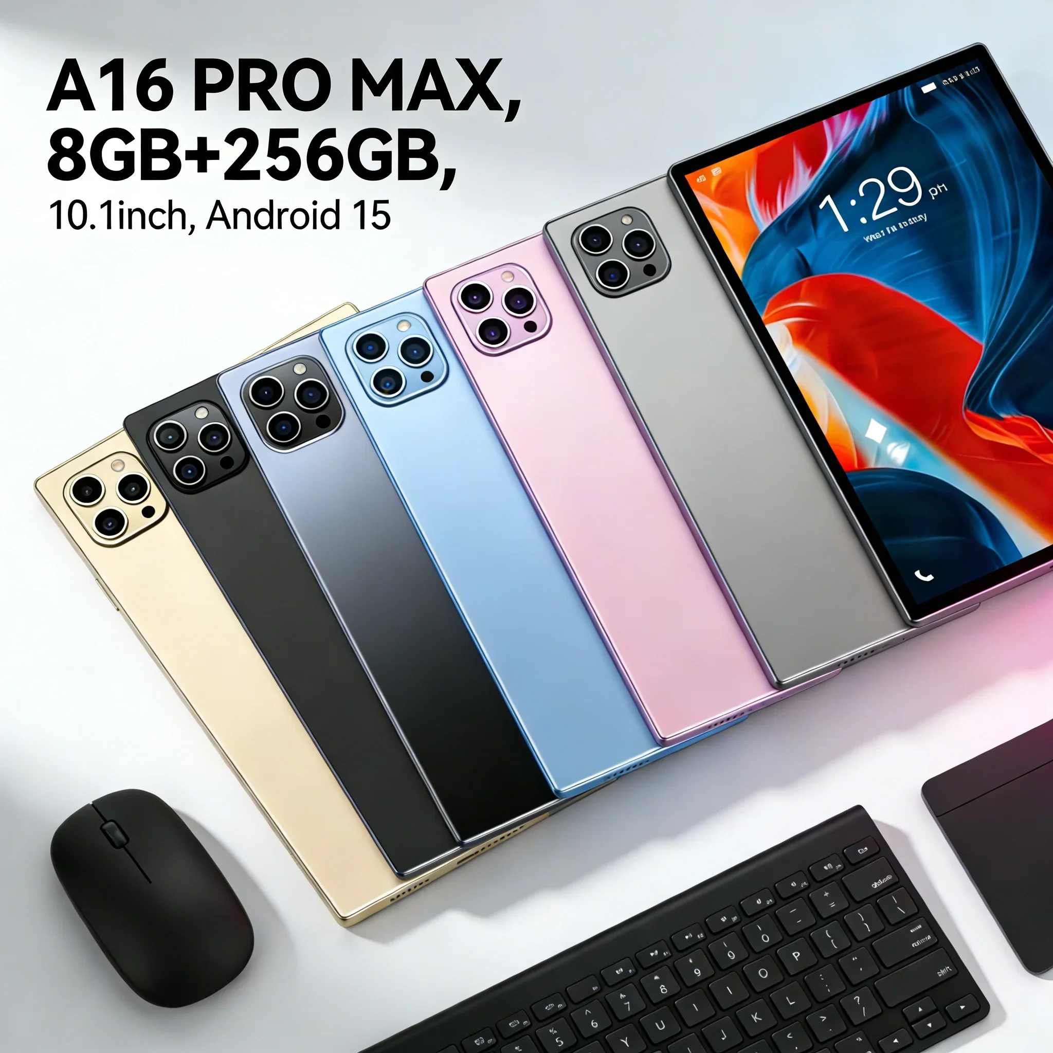

Тонкий планшет Slim 16 Pro Max на Android 15, 8+256 ГБ, легкий, портативный, для путешествий и бизнеса