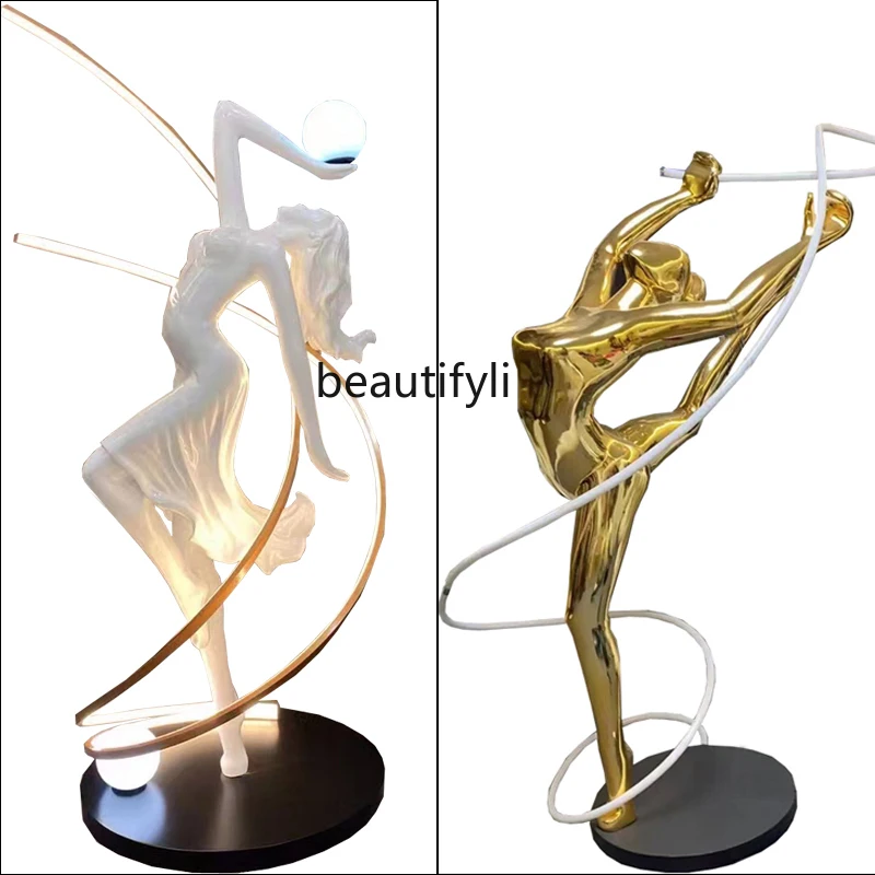 Sculpture Floor Lamp Humanoid Art Hotel Club Exhibition Hall Sales Department Large Decoration Entrance Decoration