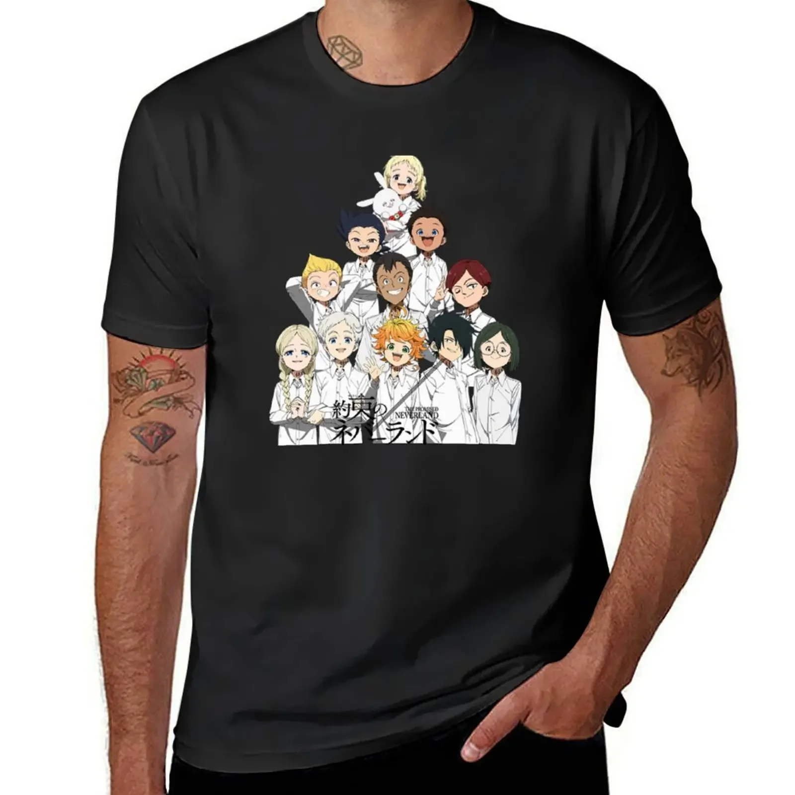 The Promised Neverland T-Shirt Short sleeve tee boys animal print anime t shirts mens t shirts pack