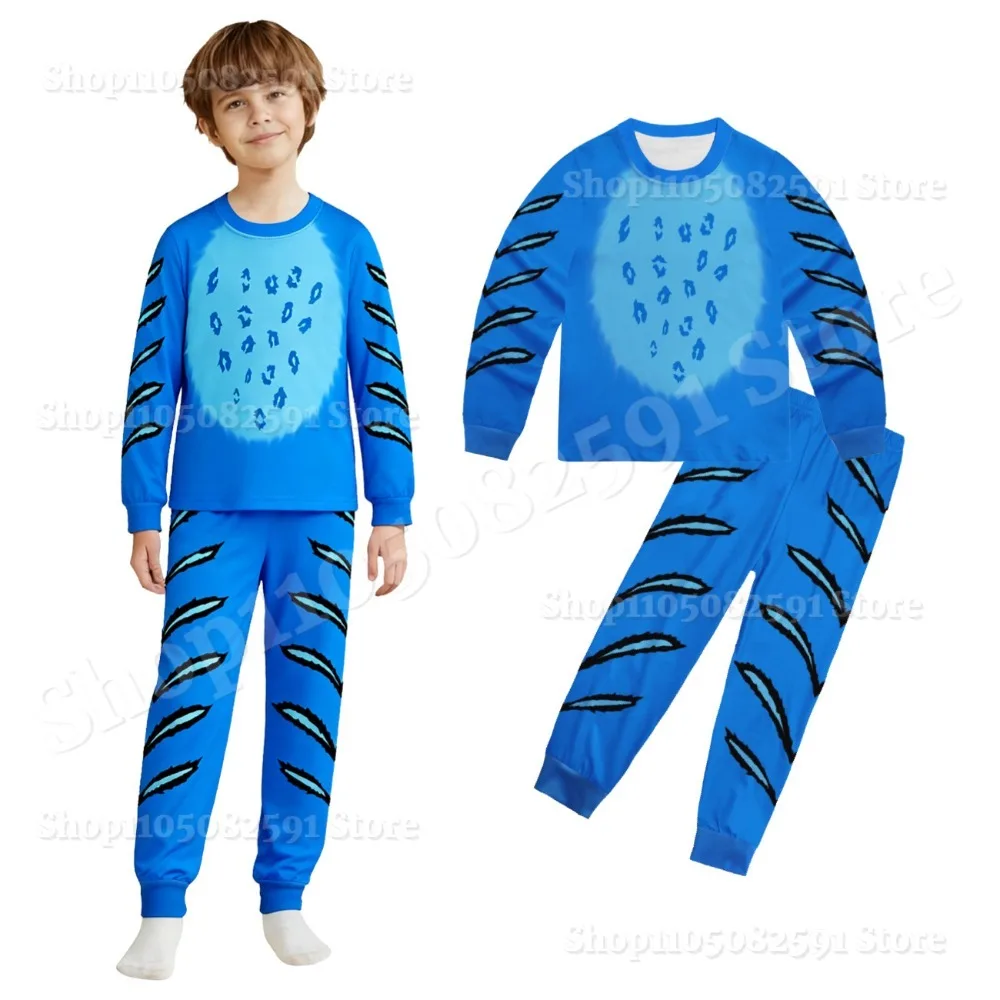 

2025 Demon Hunters Costume Kids Tiger Anime Figures Cosplay Costume Jumupsuit for Boys Girls Cartoon Clothing Halloween pajama