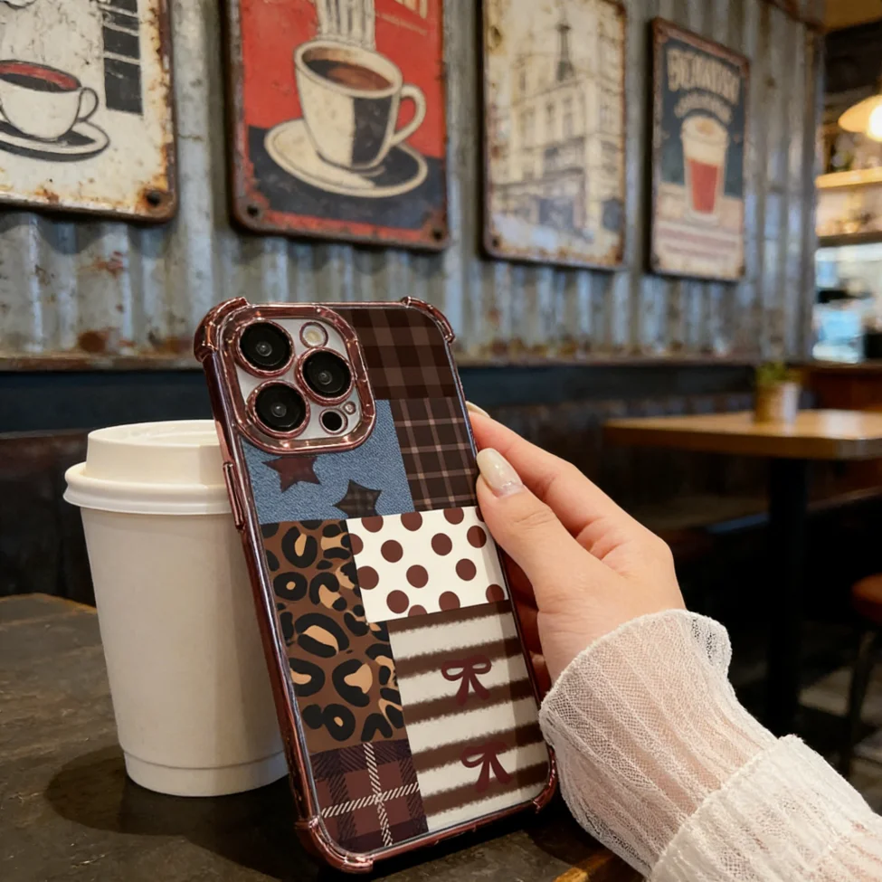 

Phone Case for Samsung Galaxy S25 S24 S23 S22 S21 Ultra FE Plus Transparent Plating Camera Protection Male Female Leopard Puppy