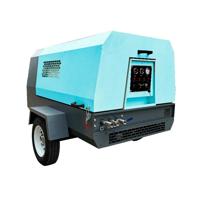 37KW 55KW 60KW Diesel Driven All in One Generator 185 CFM 250 CFM Air Compressor Portable Screw Diesel Air Compressor