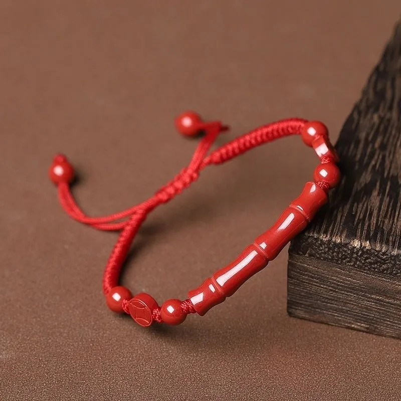 Rising Cinnabar Red Rope Bracelet Transfer Couples Hand Rope Couples.