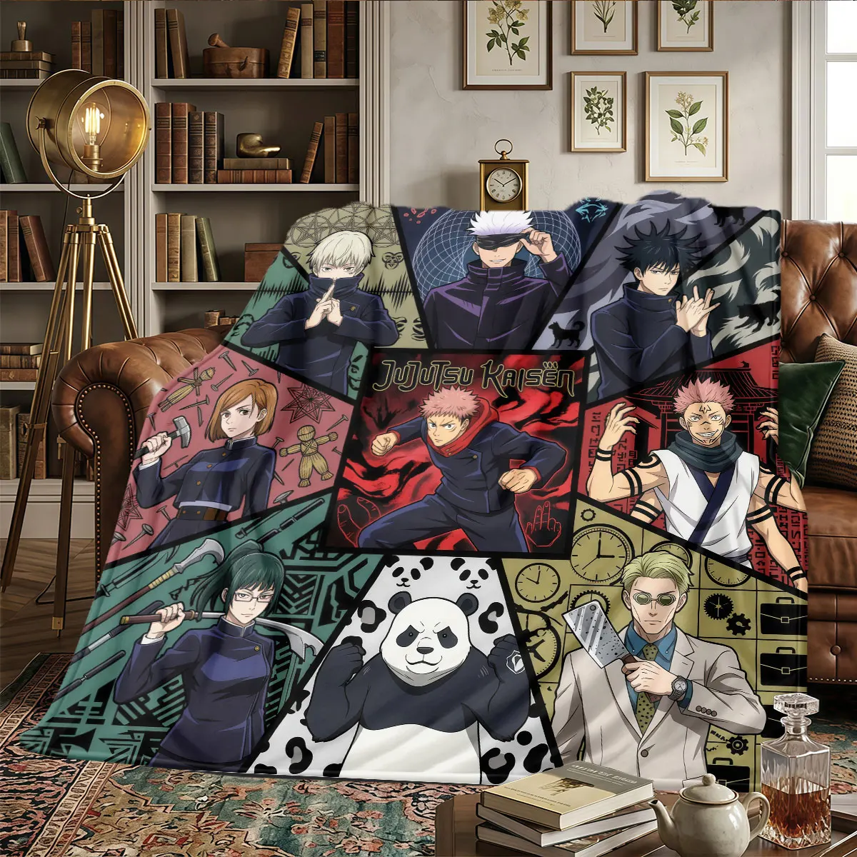 Jujutsu Kaisen Patterns Home Blanket High quality All Seasons for Home Decor Bedrooms Naps Warmth Birthday Present -HE46
