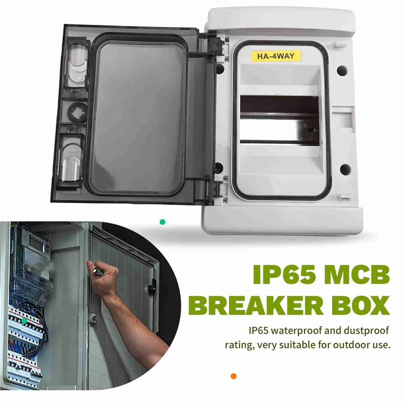 

ABUG-IP65 Waterproof HA Series 4WAY PC Junction Box For Outdoor Circuit Breaker Systems