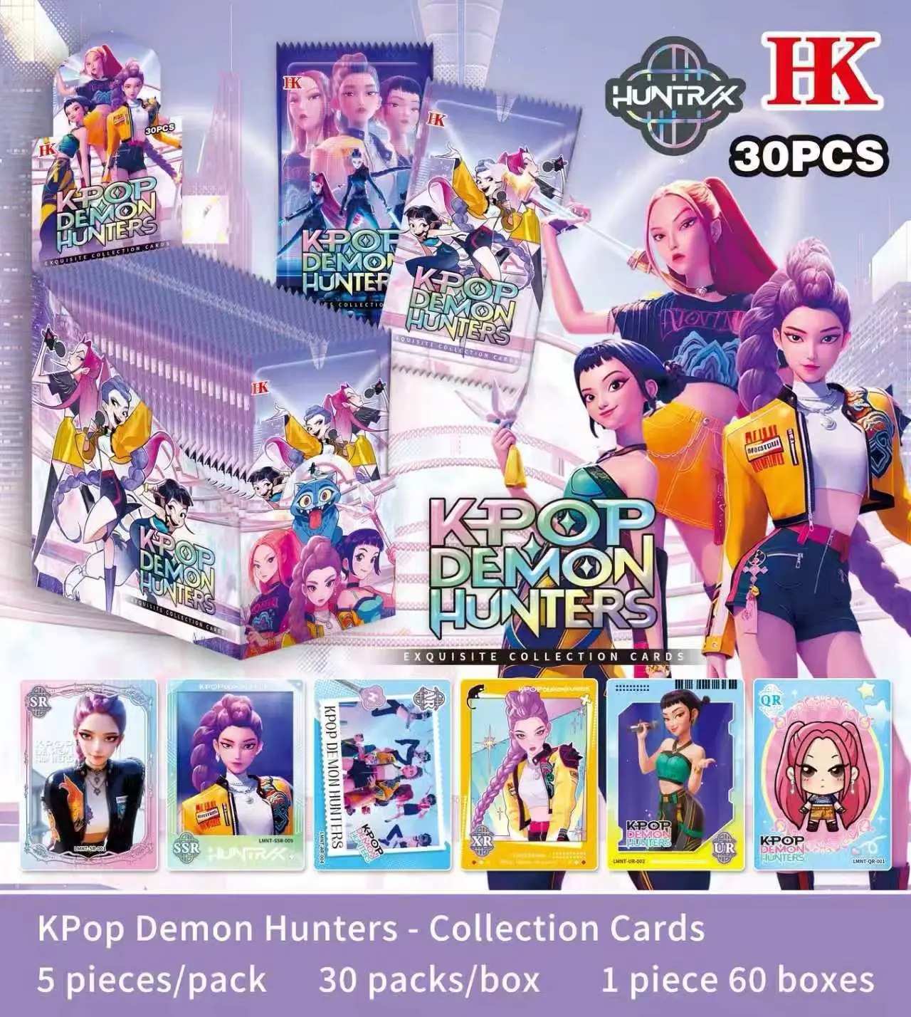 

Коллекционные карточки K-pop Demon Hunters (английская версия) для детей: аниме, мультфильмы, персонажи.
