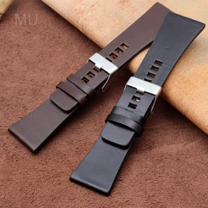 Exquisite Elegant Genuine Leather Watchbands for Diesel Dz4343 Dz4405 Dz7257 Dz4423 Breathable Strap 22 24 26 28mm