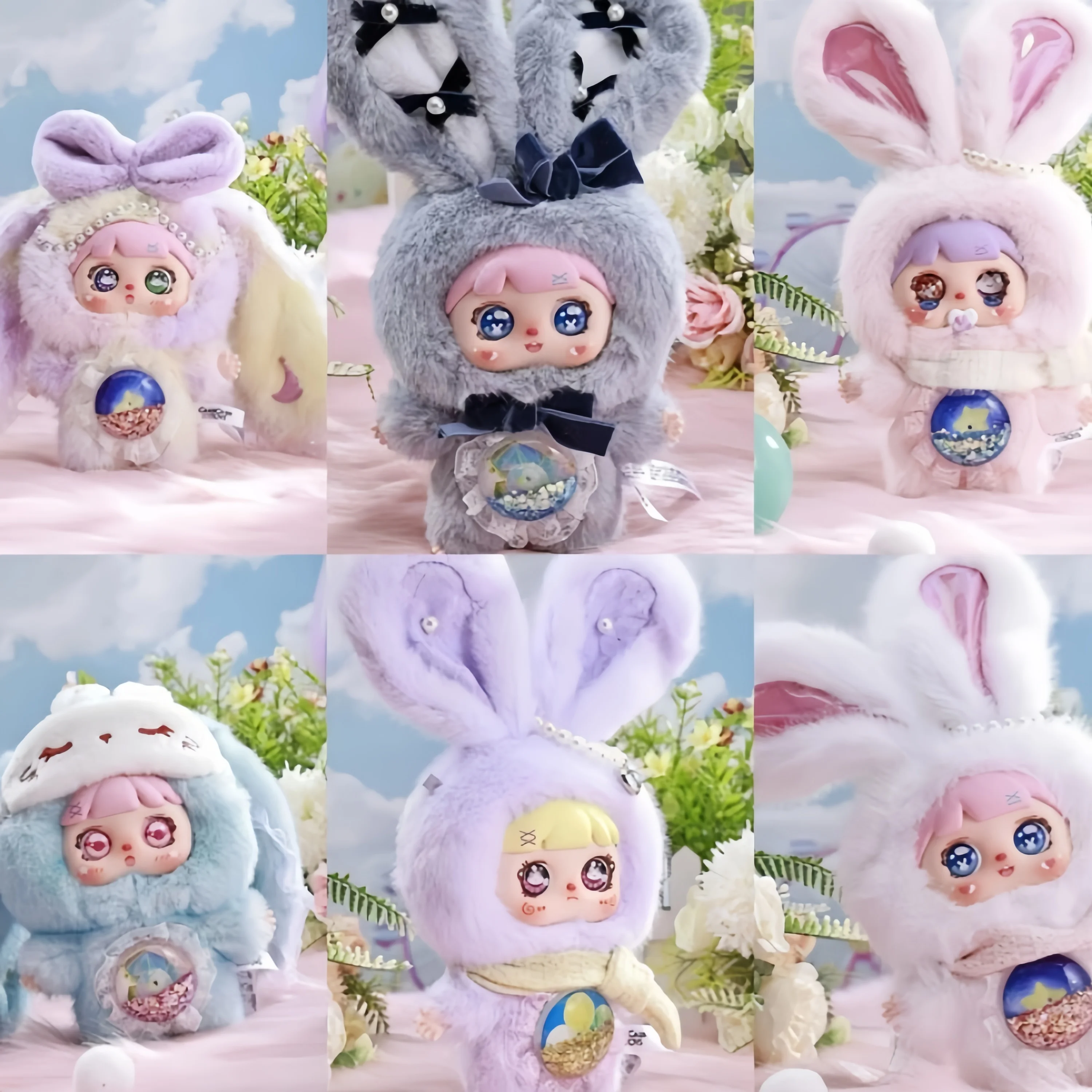 Spot Nieuwe Baby Drie Mocici Candy Heart Rabbit Magic Secret Realm Series Blind Box Pluche Pop Leuk Trendy Speelverjaardagscadeau