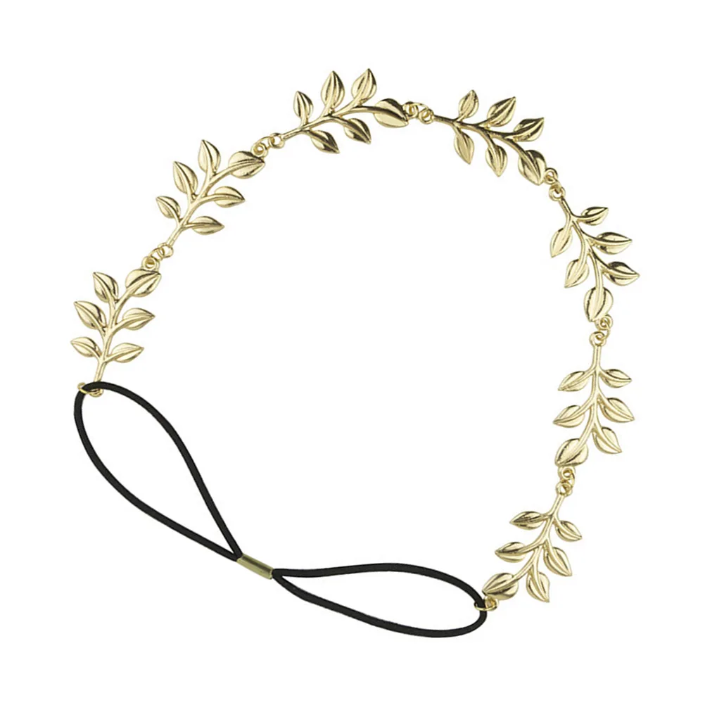 

2Pcs Golden Leaf Hair Hoop Exquisite Alloy Headband for Wedding Party Prom Elegant Headwear Gift Hair Hoop Alloy Headband