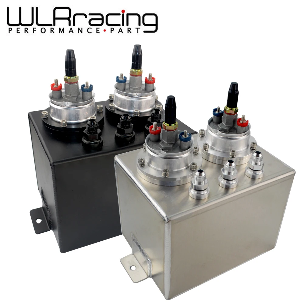 WLR - 3L Dual Billet Aluminum Fuel Surge Tank / Surge Tank With 2 Peices 044 Fuel Pump Car Accessories WLR-TK84044