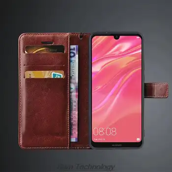 Pouzdro na karty z umělé kůže pro Huawei Y7 2019 / Y7 Prime 2019, retro peněženka, pouzdro na telefon, business styl, pouzdro na mobil 8 nejlepší prodej Pouzdro na Huawei Y7 Prime - №4