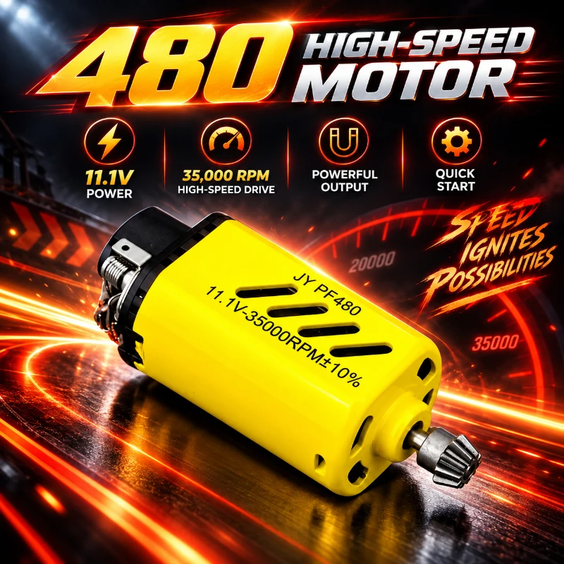 480‑Format Short Shaft DC Motor 11.1V 35000RPM Heavy Torque DIY Handmade Project Accessory