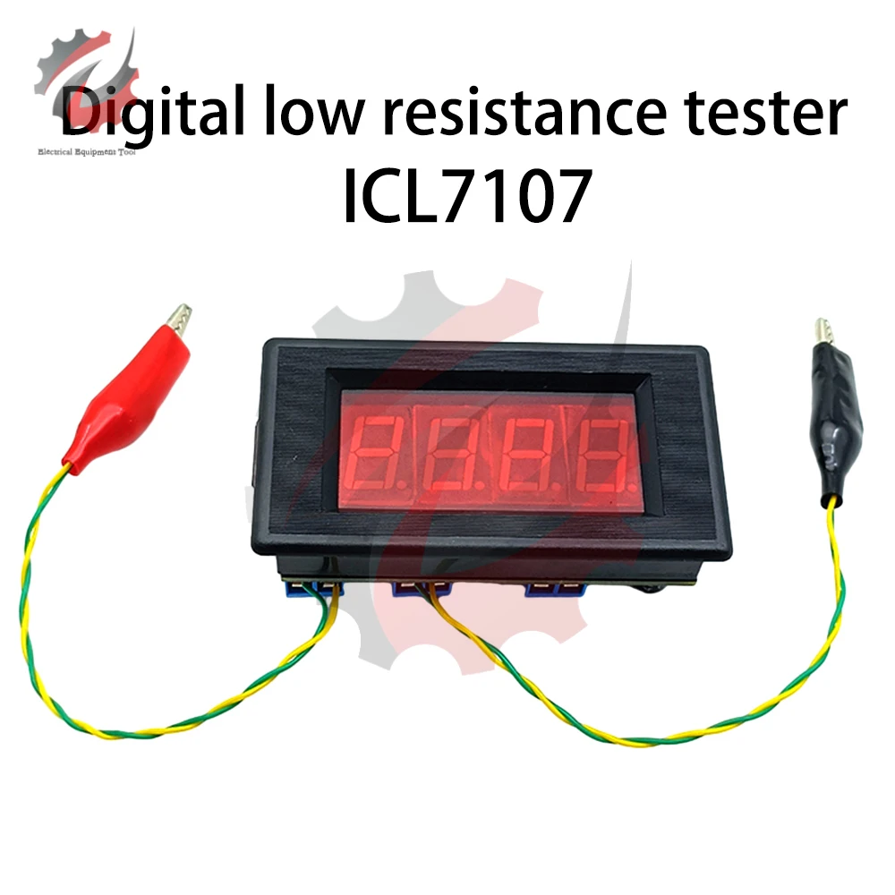 Digital Ohmmeter Baixa Resistência Medidor Faça Você Mesmo Kits 35 ma Alta Precisão Ohm Medidor Impedância Medidor Resistor Tester Icl7107 dc 5v