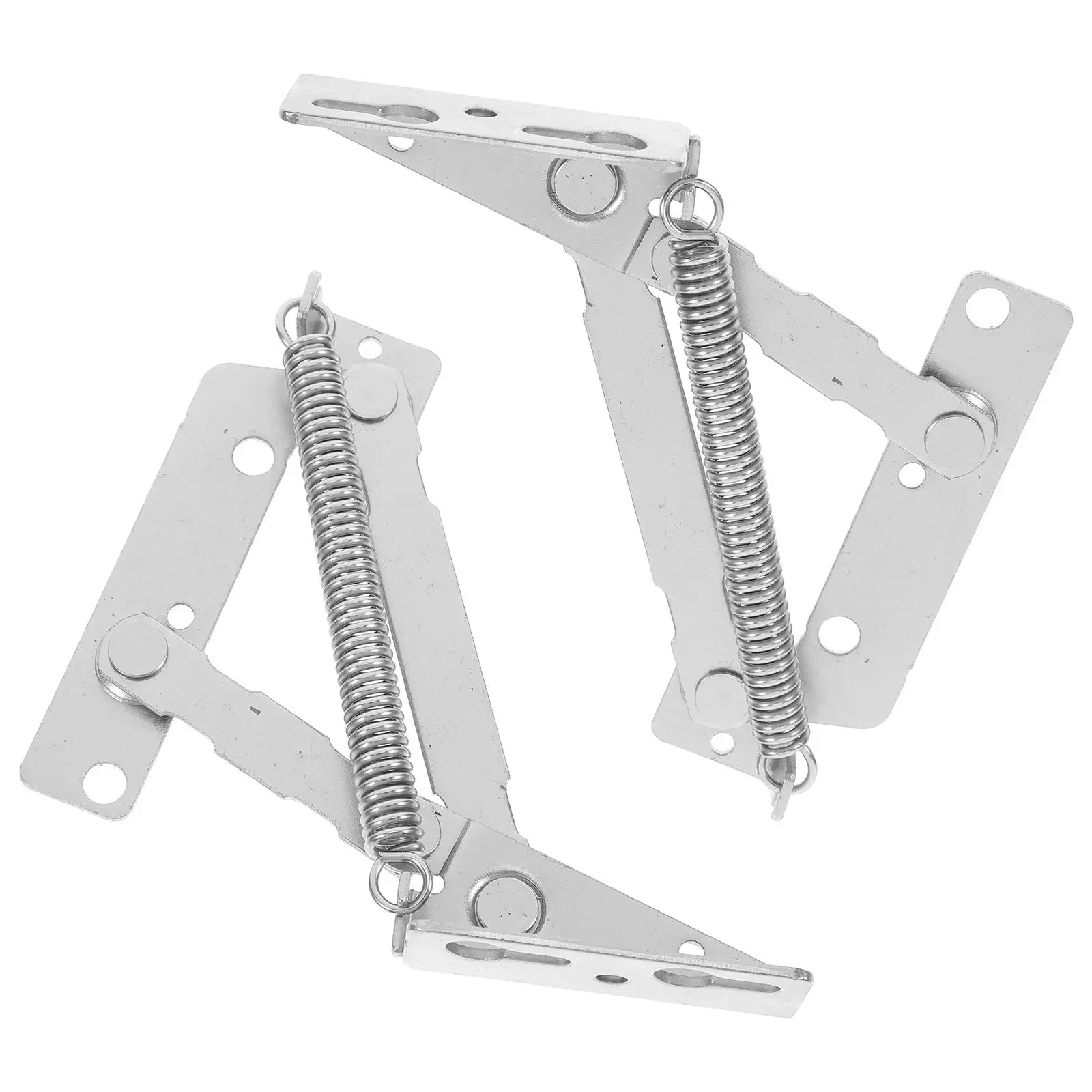 2Pcs 80 Degree Scissor Cabinet Hinges Heavy Duty Folding Spring Support for Sofa Bed Storage Furniture Hardware Accessories
