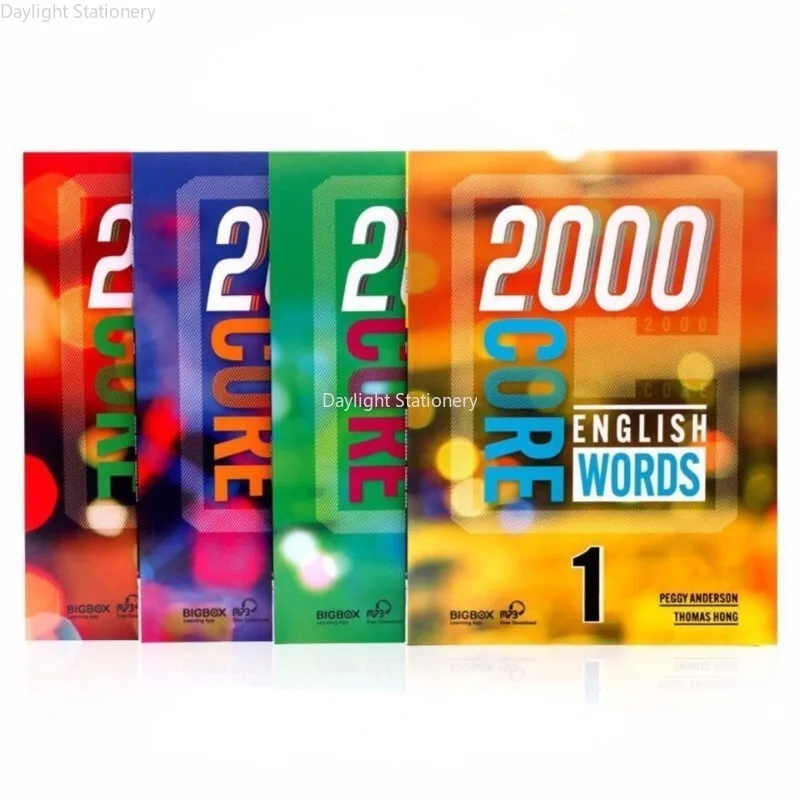 

4 Books/Set 2000 Core English Words Primary School Common Vocabulary Dictionary Level 1-4