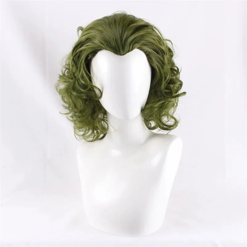 

20151123 New Arthur Fleck Joker Curly Green Synthetic Hair Horror Scary Clown Cosplay Prop Wig
