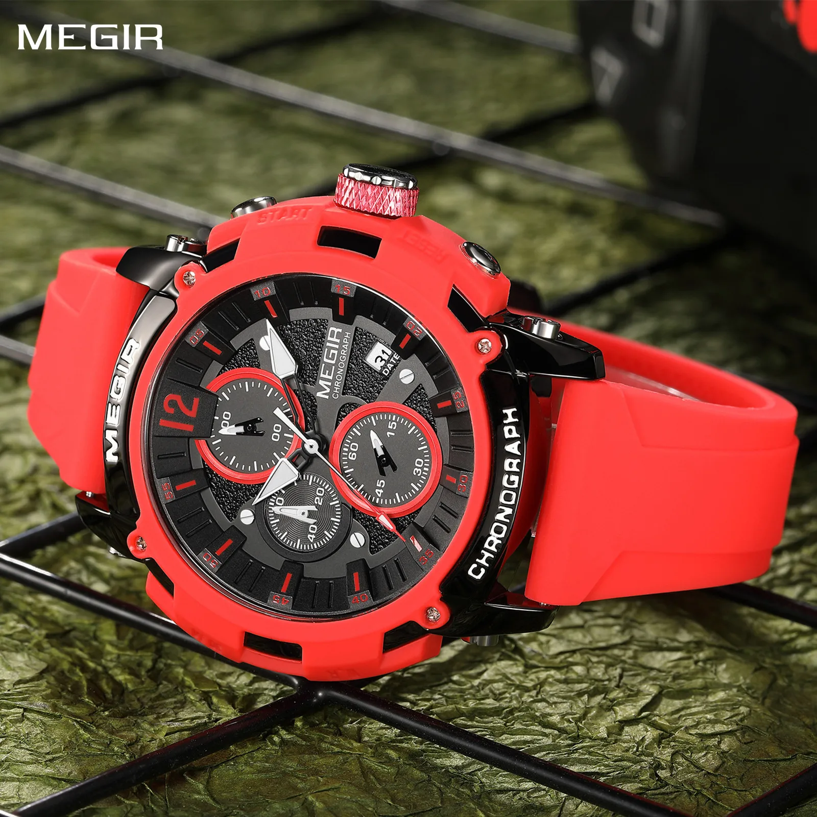 

MEGIR Top Brand Watch Men Luxury Multifunctional Luminous Waterproof Sports Chronograph Quartz Watches Clock Relogio