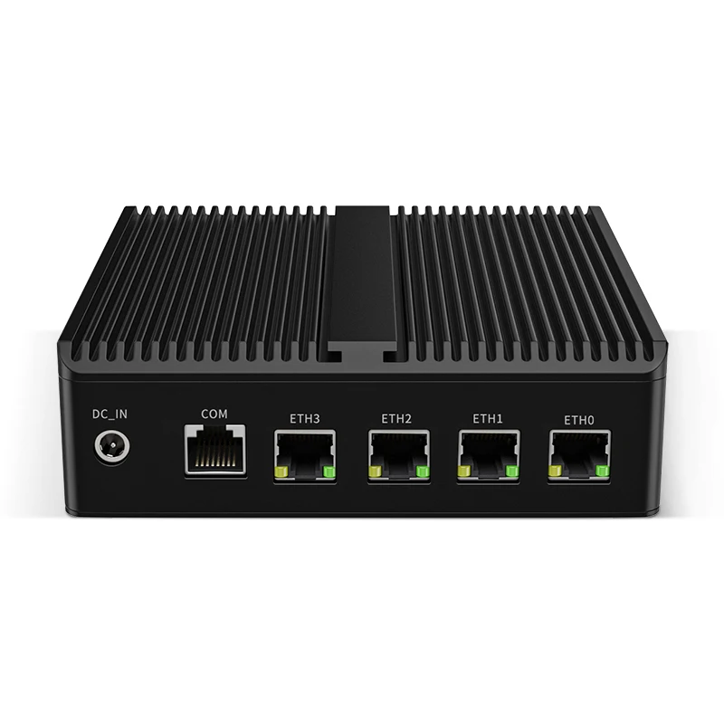 ファンレス4x2.5G LANミニPC Proxmoxホスト Celeron J6412 J6413 HD DP Linux Ubuntu産業用ミニコンピュータ 5G WIFI RS232対応