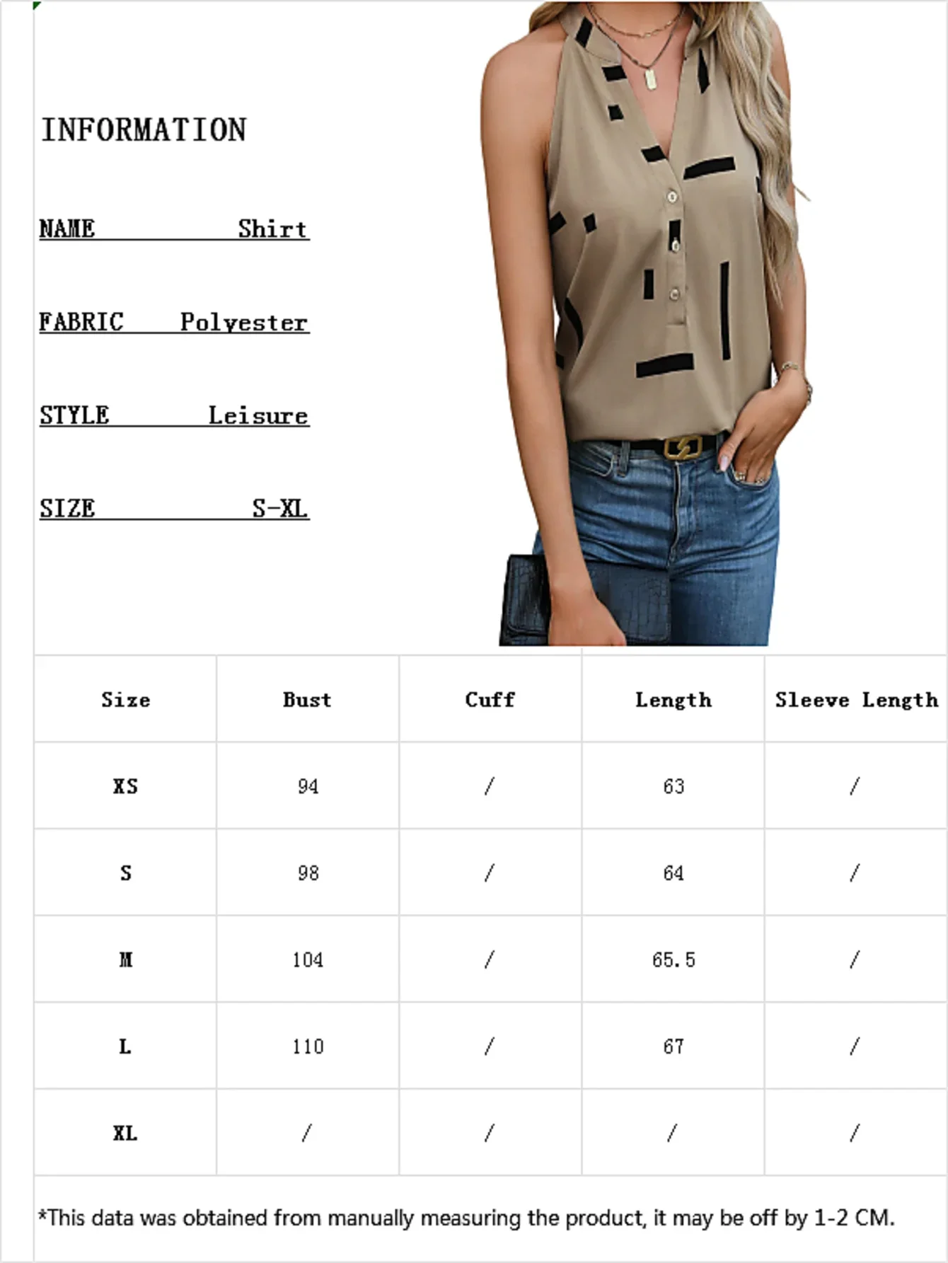 2024 New Summer Fashion Print Sleeveless V-neck Loose Casual Office Style Versatile Women\'s Top Shirt