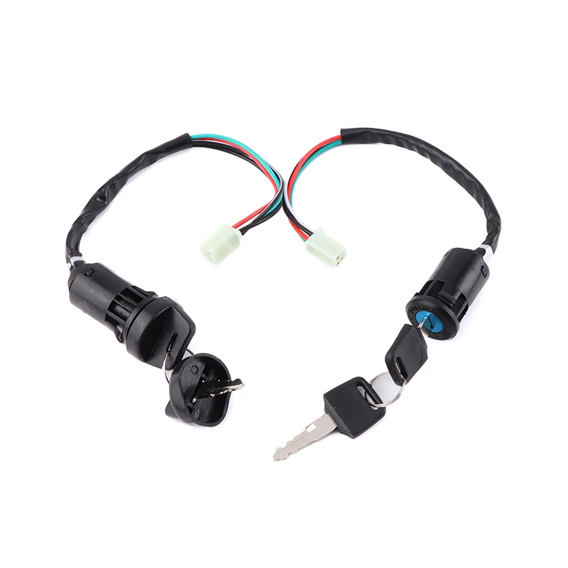 Juego de llaves de interruptor de encendido Universal de 4 pines y 4 cables para 50cc, 70cc, 90cc, 110cc, 125cc, 150cc, accesorios para Scooter ATV Quad Pit Dirtbike