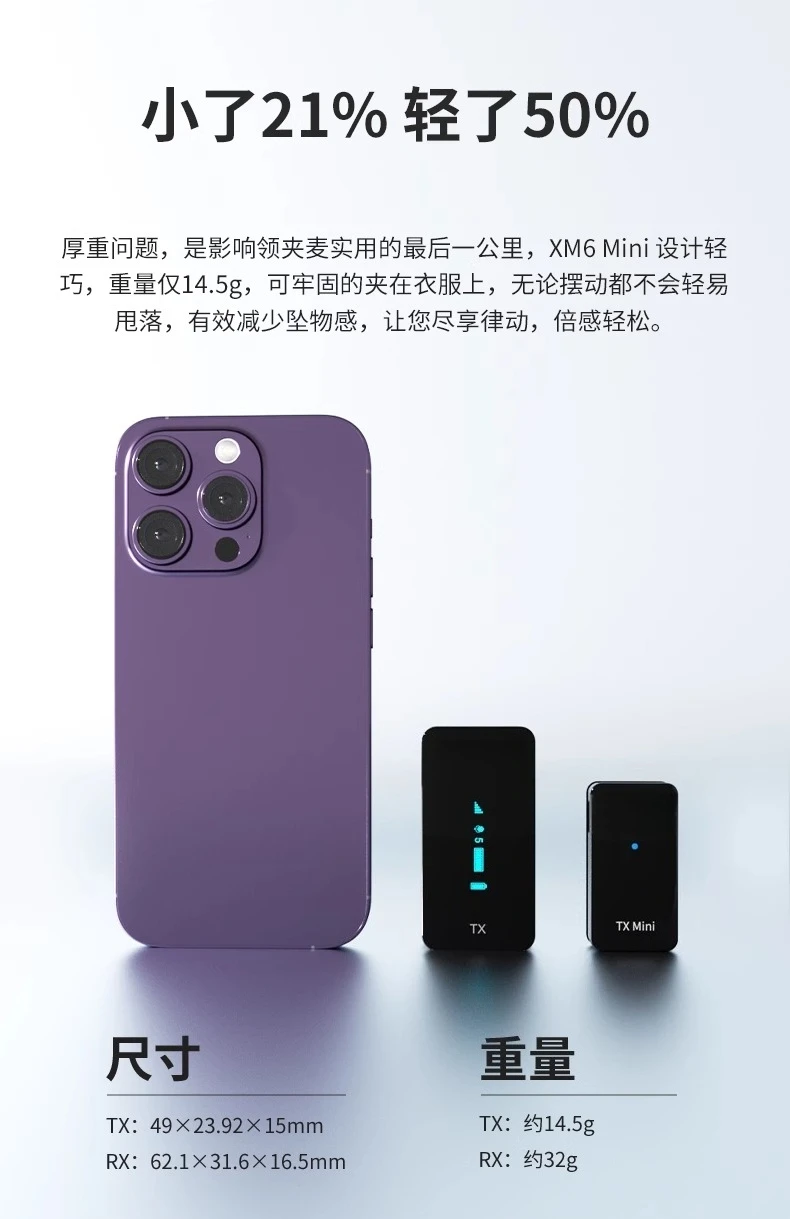 SLR-Handykamera, Live-Übertragung, Rauschunterdrückung, Little Bee-Mikrofon, kabelloses Halsbandmikrofon