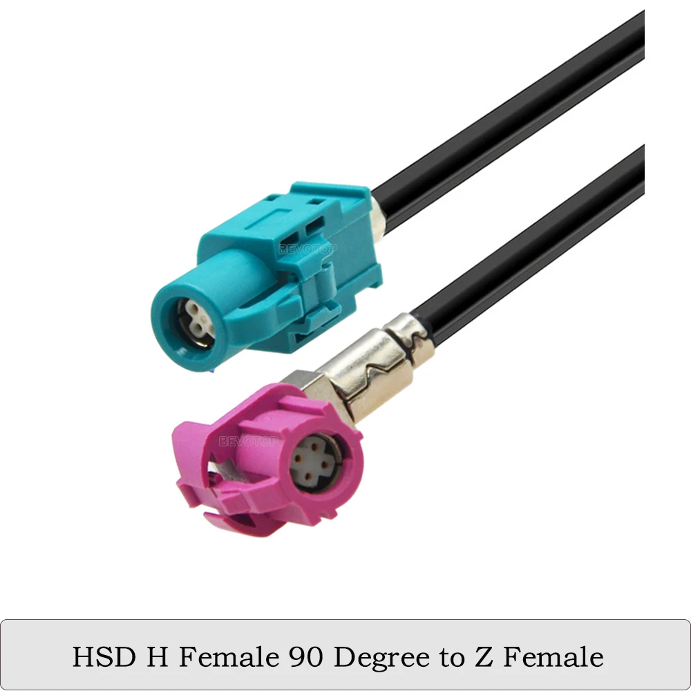 HSD Code H 90 Degree to Code Z Female Connector 4-Core Car LVDS Video Line Cable for Navigation GPS Audio Cables Wiring Harness