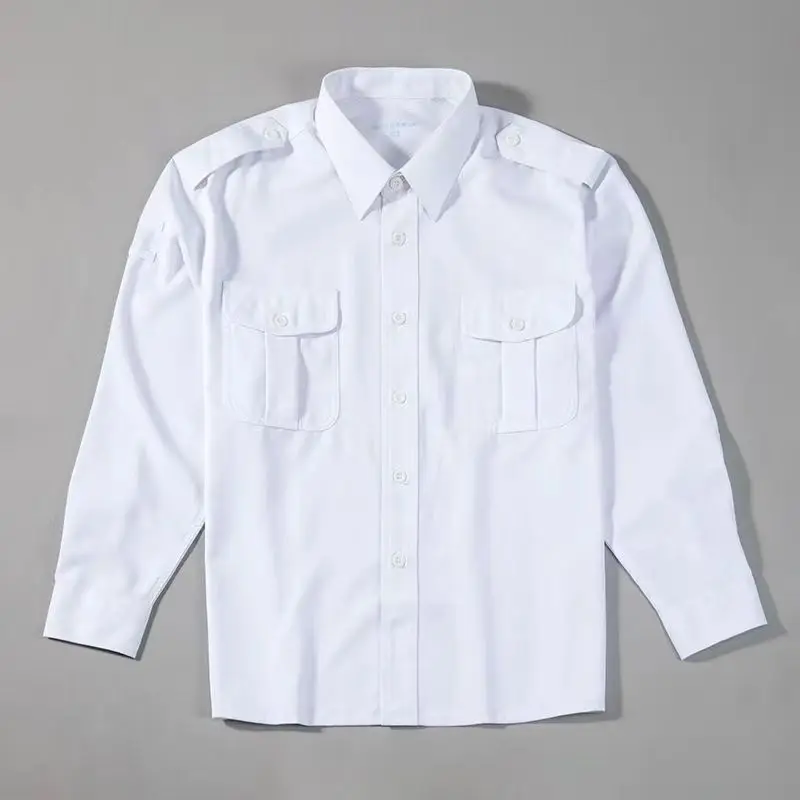 Men's 99 Style Long Sleeve Shirt Breathable Sweat Absorbent Old Fashioned White Workwear Shirt Comfortable Autumn Fashion