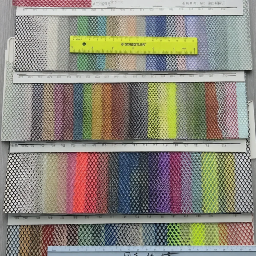Polyester Hexagonal Mesh Fabric Colorful Netting For Diy Crafting Luggage Lining Sewing Projects Accessory Tool