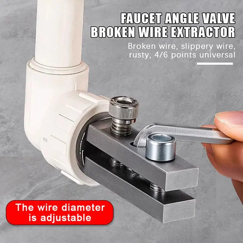 Faucet Valve Broken Thread Extractor Drill Compatible Fits 1/2 3/4 Inch Screw Removal Tool For Plumbing Repair