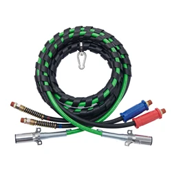 SucceBuy Semi Truck Air Lines Kit 3-in-1 Air Hoses&ABS Power Line Plug Electrical Cord Cable&Rubber Air Lines Hose Assembly Kit