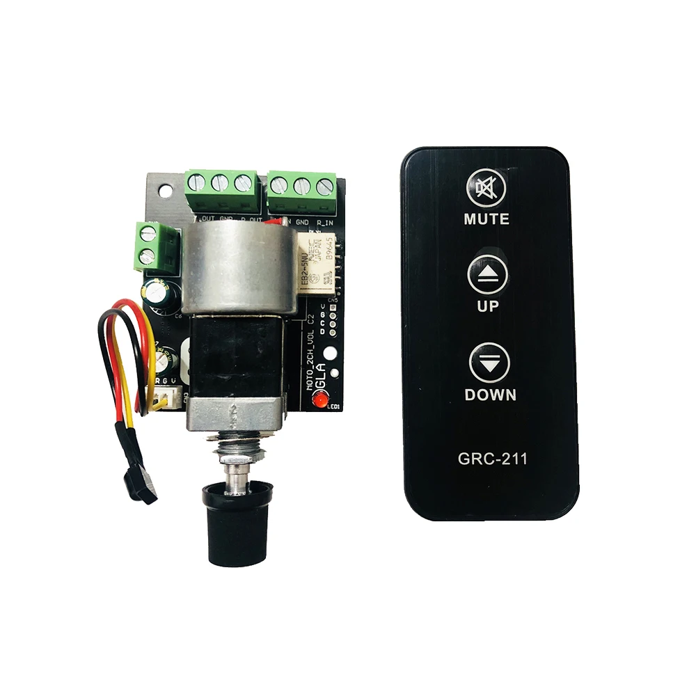 Motor Remote Control Volume Control Board Pre-amplifier Infrared Potentiometer with Mute Function For DAC Amplifier